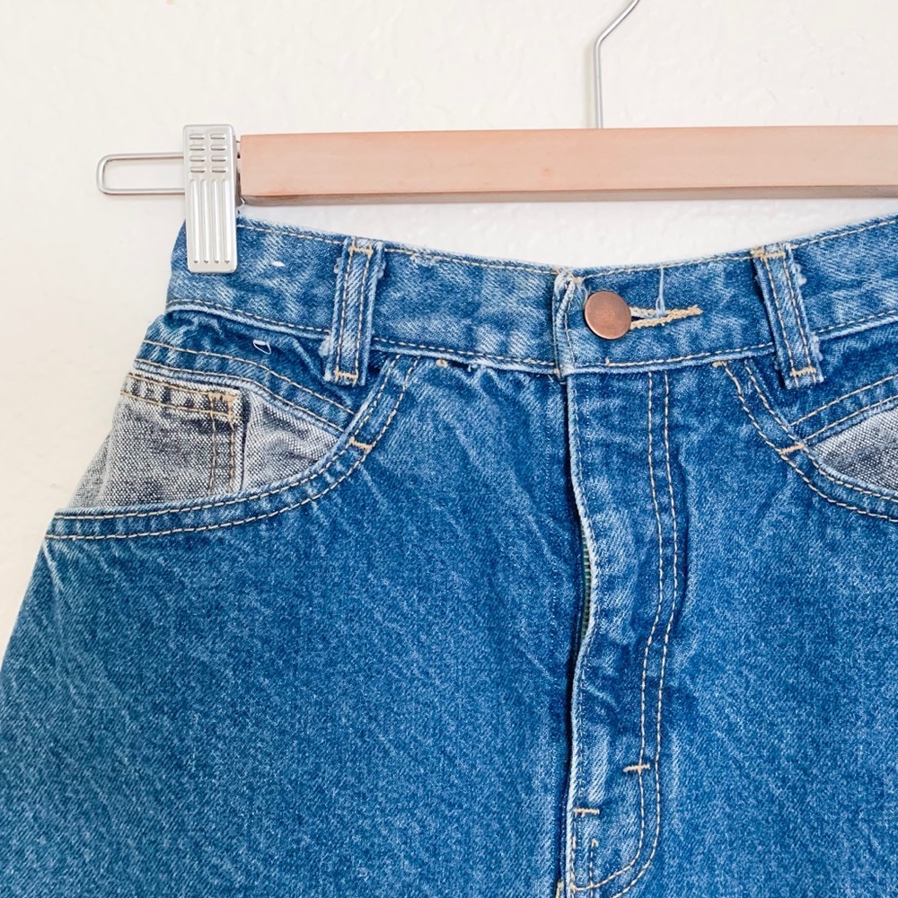 Vintage Extra Small Denim High Waisted Skirt - Picture 2 of 5